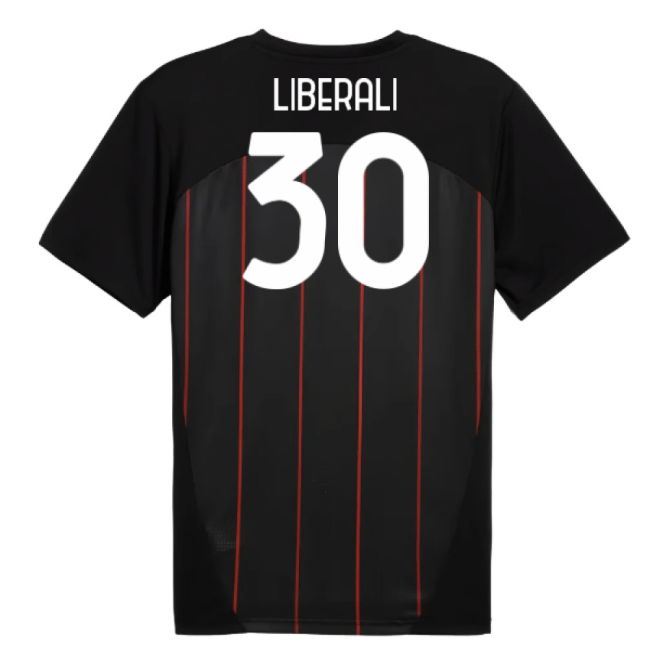 2024-2025 AC Milan Prematch SS Jersey (Black) (Liberali 30)