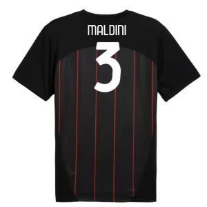 2024-2025 AC Milan Prematch SS Jersey (Black) (Maldini 3)