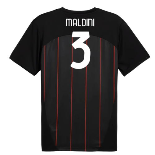 2024-2025 AC Milan Prematch SS Jersey (Black) (Maldini 3)