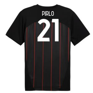 2024-2025 AC Milan Prematch SS Jersey (Black) (Pirlo 21)