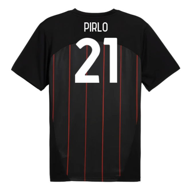 2024-2025 AC Milan Prematch SS Jersey (Black) (Pirlo 21)