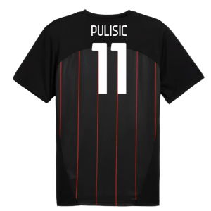2024-2025 AC Milan Prematch SS Jersey (Black) (Pulisic 11)