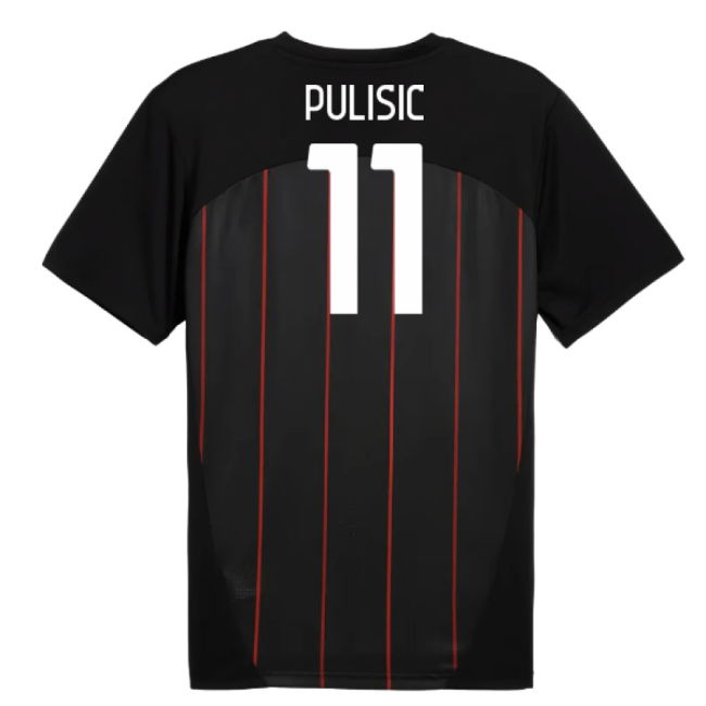 2024-2025 AC Milan Prematch SS Jersey (Black) (Pulisic 11)