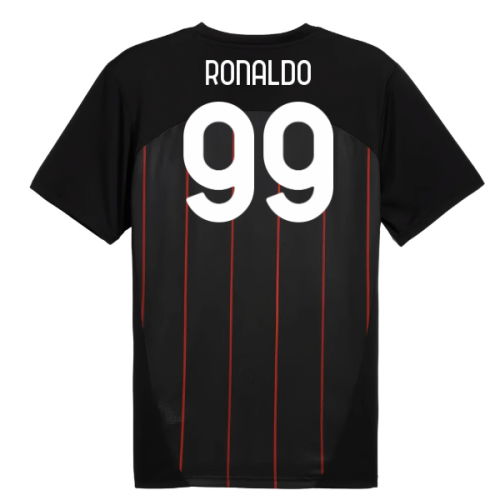 2024-2025 AC Milan Prematch SS Jersey (Black) (Ronaldo 99)