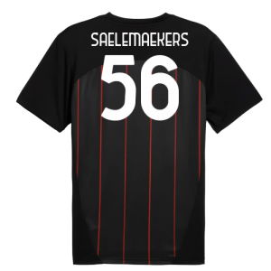 2024-2025 AC Milan Prematch SS Jersey (Black) (Saelemaekers 56)