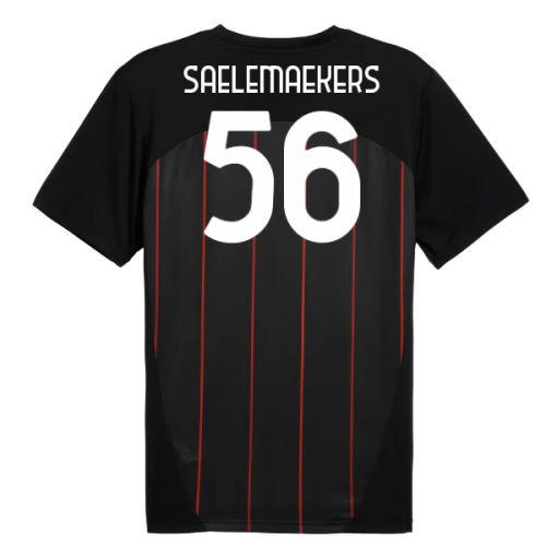 2024-2025 AC Milan Prematch SS Jersey (Black) (Saelemaekers 56)