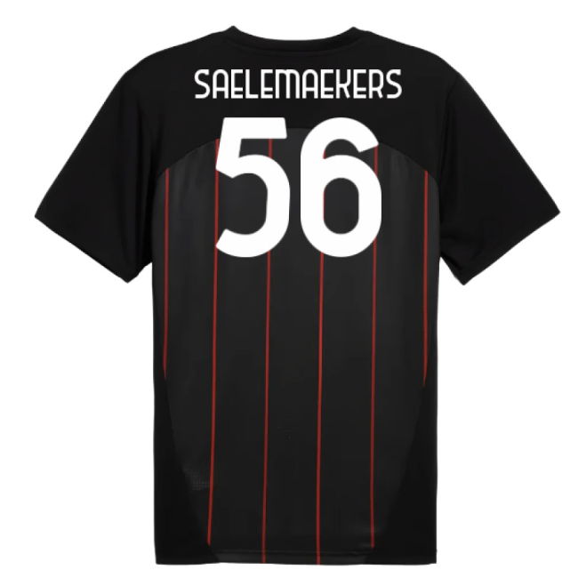 2024-2025 AC Milan Prematch SS Jersey (Black) (Saelemaekers 56)