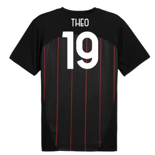 2024-2025 AC Milan Prematch SS Jersey (Black) (Theo 19)