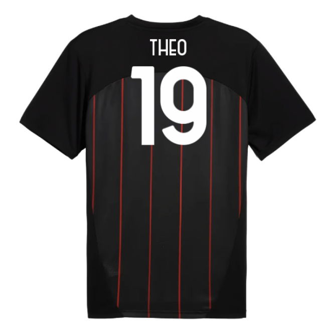 2024-2025 AC Milan Prematch SS Jersey (Black) (Theo 19)