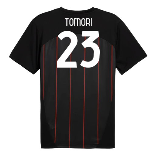 2024-2025 AC Milan Prematch SS Jersey (Black) (Tomori 23)