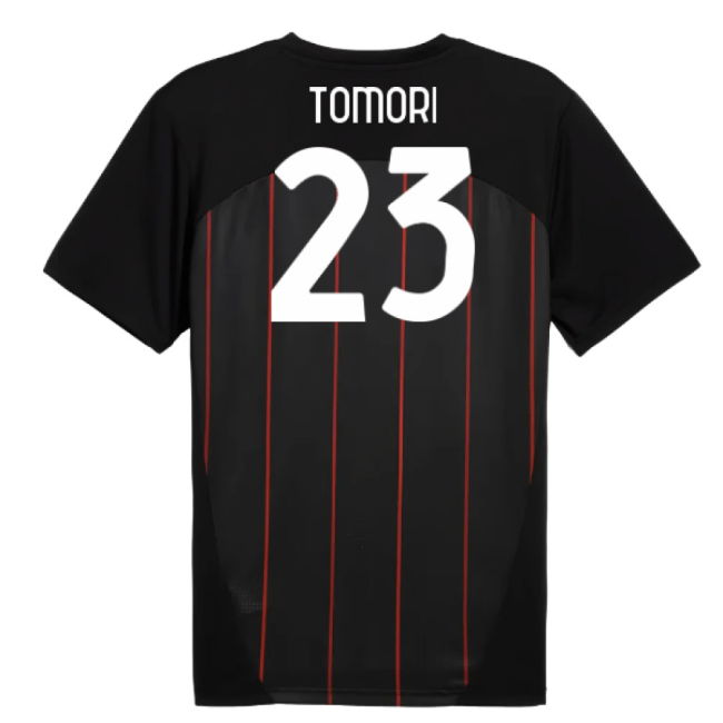 2024-2025 AC Milan Prematch SS Jersey (Black) (Tomori 23)
