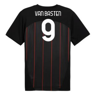 2024-2025 AC Milan Prematch SS Jersey (Black) (Van Basten 9)
