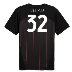 2024-2025 AC Milan Prematch SS Jersey (Black) (Walker 32)