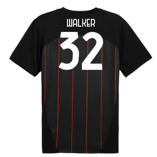 2024-2025 AC Milan Prematch SS Jersey (Black) (Walker 32)