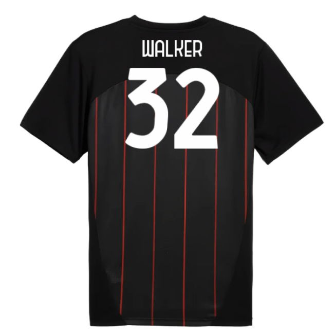 2024-2025 AC Milan Prematch SS Jersey (Black) (Walker 32)