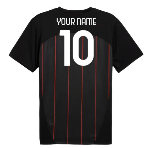 2024-2025 AC Milan Prematch SS Jersey (Black) (Your Name)