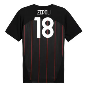 2024-2025 AC Milan Prematch SS Jersey (Black) (Zeroli 18)