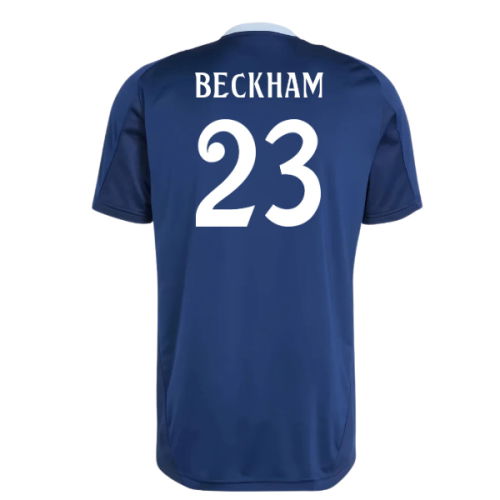 2024-2025 Real Madrid Training Jersey (Navy) (Beckham 23)