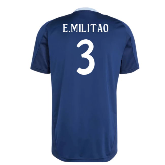 2024-2025 Real Madrid Training Jersey (Navy) (E.Militao 3)