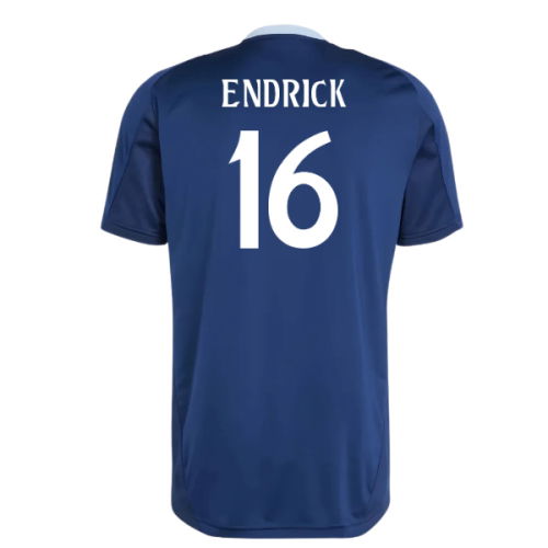 2024-2025 Real Madrid Training Jersey (Navy) (Endrick 16)