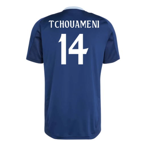 2024-2025 Real Madrid Training Jersey (Navy) (Tchouameni 14)
