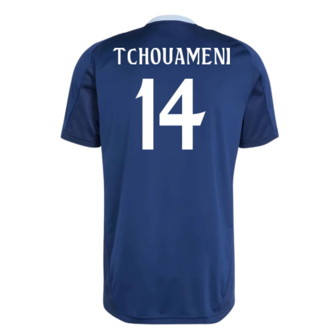 2024-2025 Real Madrid Training Jersey (Navy) (Tchouameni 14)