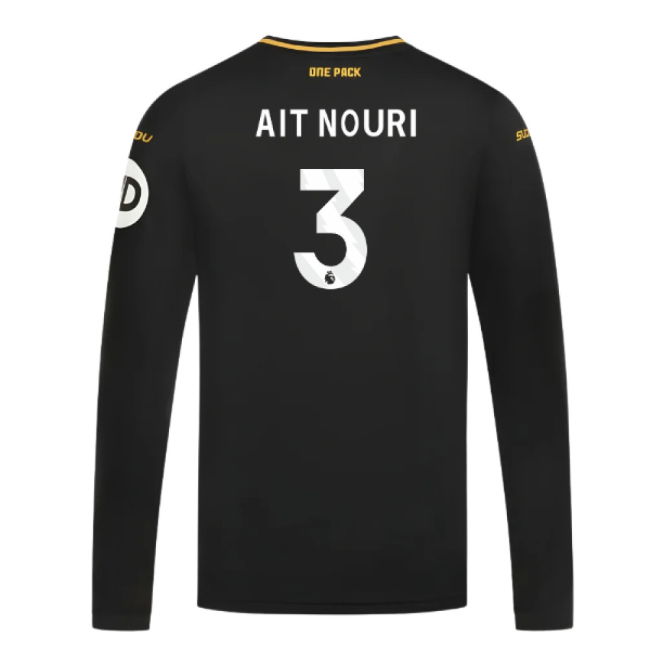 2024-2025 Wolves Long Sleeve Away Shirt (Ait Nouri 3)