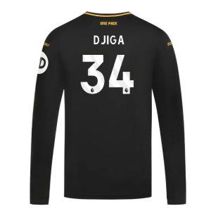 2024-2025 Wolves Long Sleeve Away Shirt (Djiga 34)