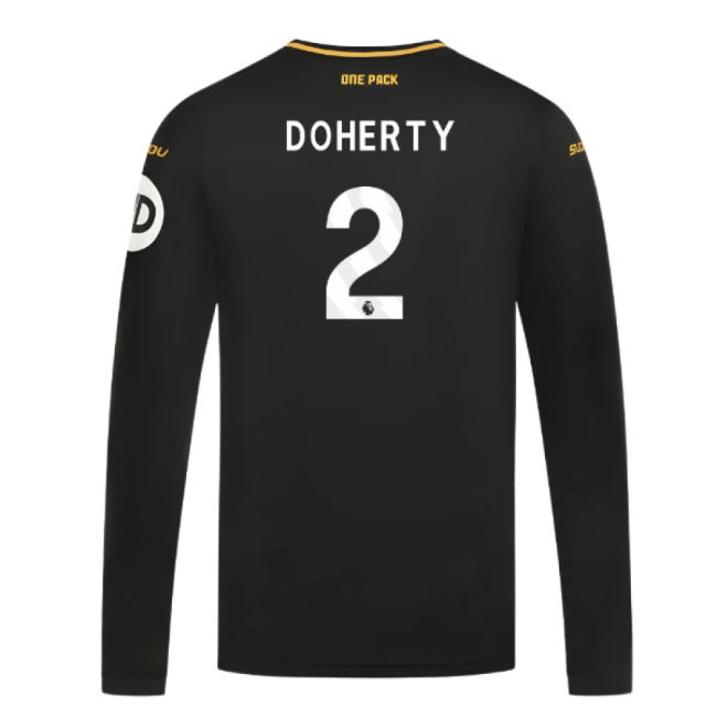 2024-2025 Wolves Long Sleeve Away Shirt (Doherty 2)