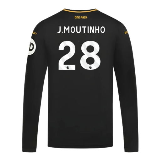 2024-2025 Wolves Long Sleeve Away Shirt (J.Moutinho 28)