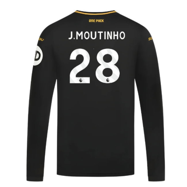 2024-2025 Wolves Long Sleeve Away Shirt (J.Moutinho 28)