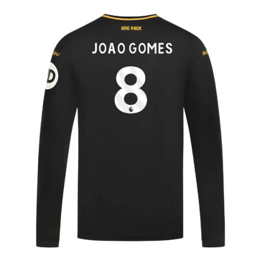 2024-2025 Wolves Long Sleeve Away Shirt (Joao Gomes 8)