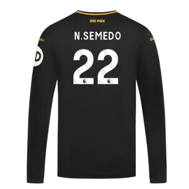 2024-2025 Wolves Long Sleeve Away Shirt (N.Semedo 22)