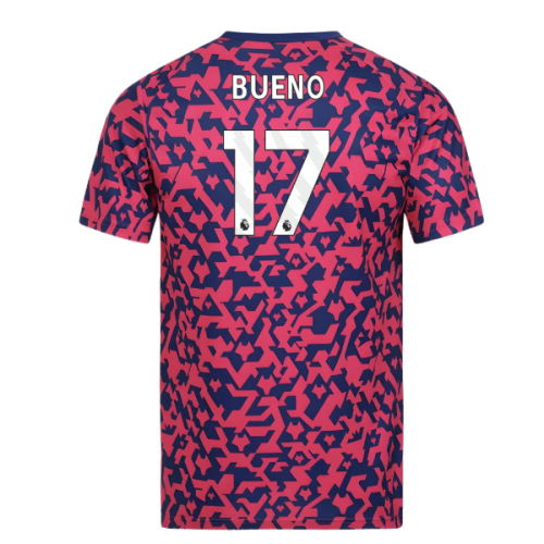 2024-2025 Wolves Pre Match T-Shirt - Blue/Pink (Bueno 17)