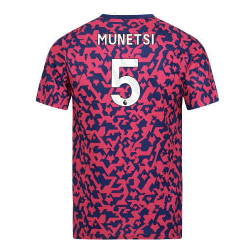 2024-2025 Wolves Pre Match T-Shirt - Blue/Pink (Munetsi 5)