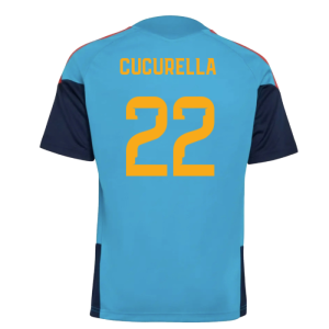 2025-2025 Spain Training Jersey (Bold Aqua) - Kids (Cucurella 22)