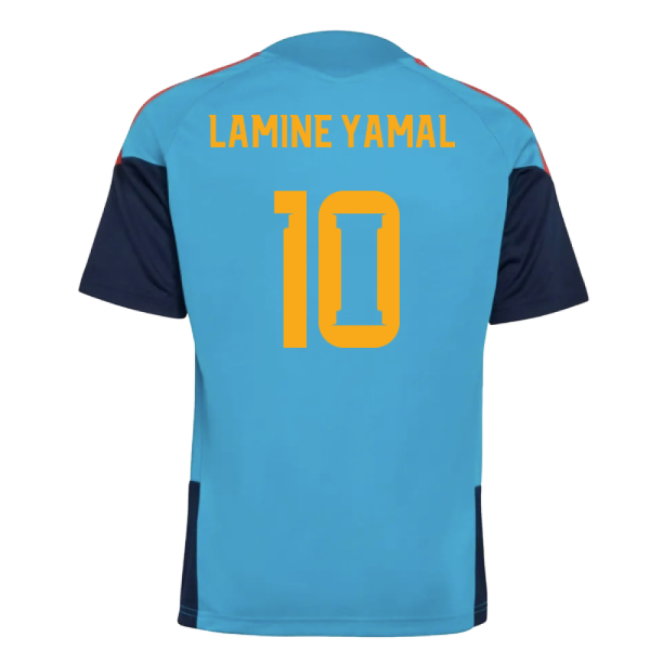 2025-2025 Spain Training Jersey (Bold Aqua) - Kids (Lamine Yamal 10)
