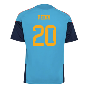 2025-2025 Spain Training Jersey (Bold Aqua) - Kids (Pedri 20)