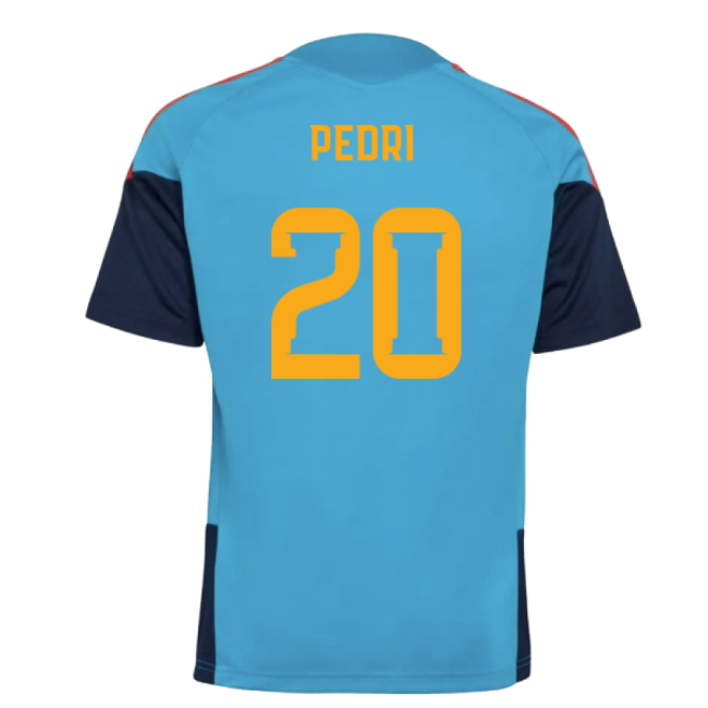 2025-2025 Spain Training Jersey (Bold Aqua) - Kids (Pedri 20)