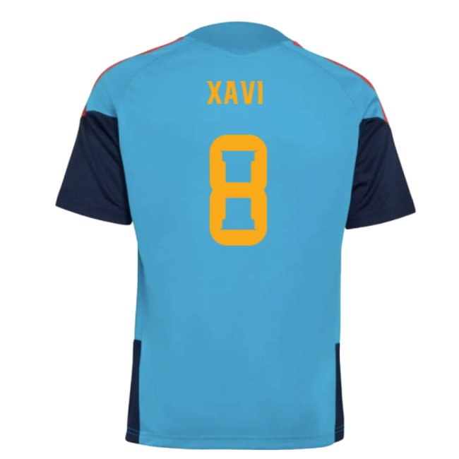 2025-2025 Spain Training Jersey (Bold Aqua) - Kids (Xavi 8)