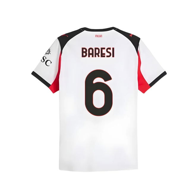 2025-2026 AC Milan Authentic Away Shirt (Baresi 6)