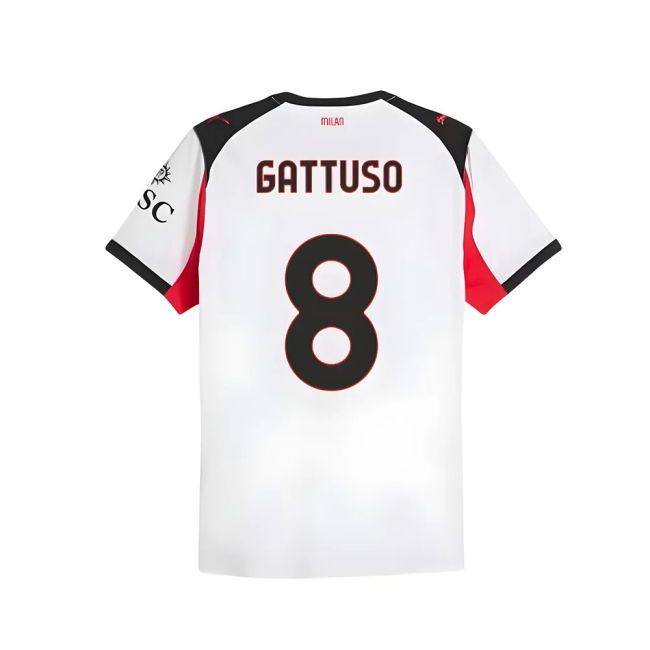 2025-2026 AC Milan Authentic Away Shirt (Gattuso 8)