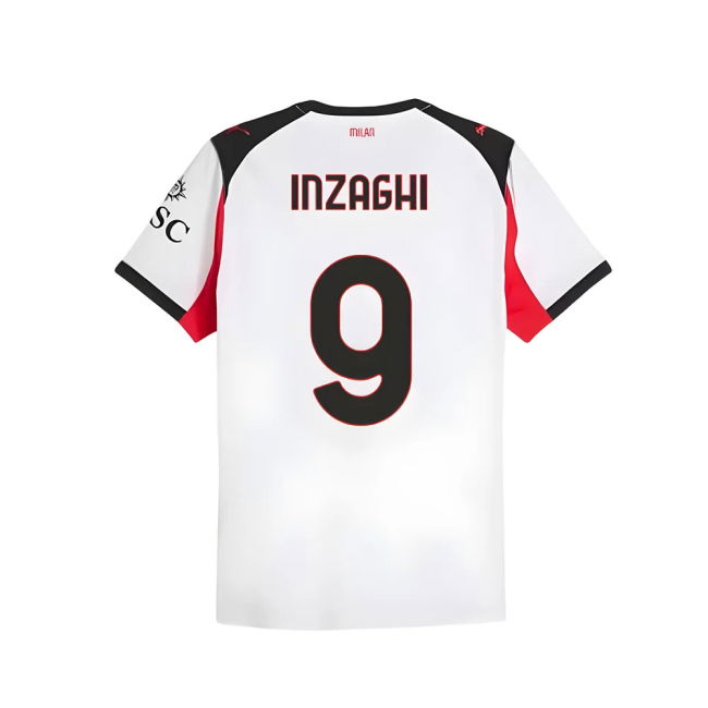 2025-2026 AC Milan Authentic Away Shirt (Inzaghi 9)