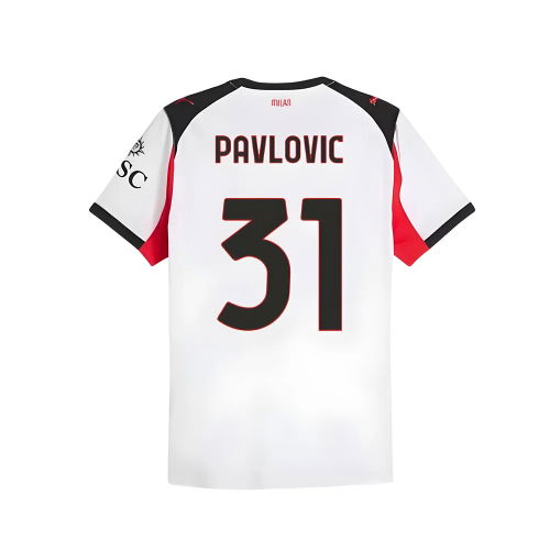 2025-2026 AC Milan Authentic Away Shirt (Pavlovic 31)