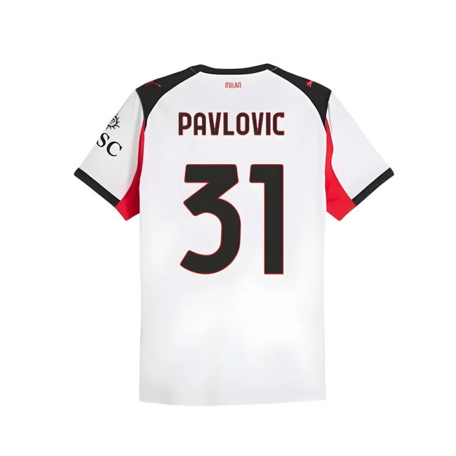 2025-2026 AC Milan Authentic Away Shirt (Pavlovic 31)