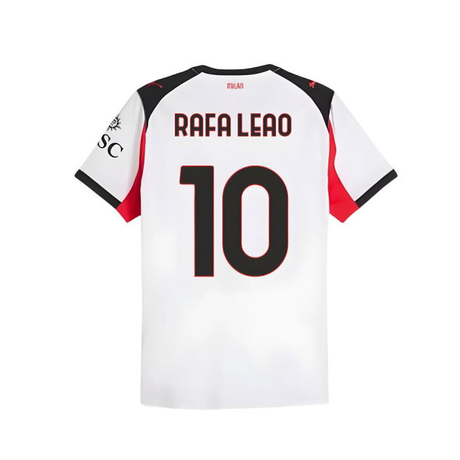 2025-2026 AC Milan Authentic Away Shirt (Rafa Leao 10)
