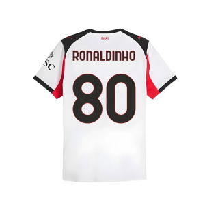 2025-2026 AC Milan Authentic Away Shirt (Ronaldinho 80)