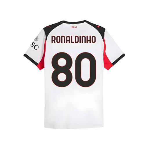 2025-2026 AC Milan Authentic Away Shirt (Ronaldinho 80)