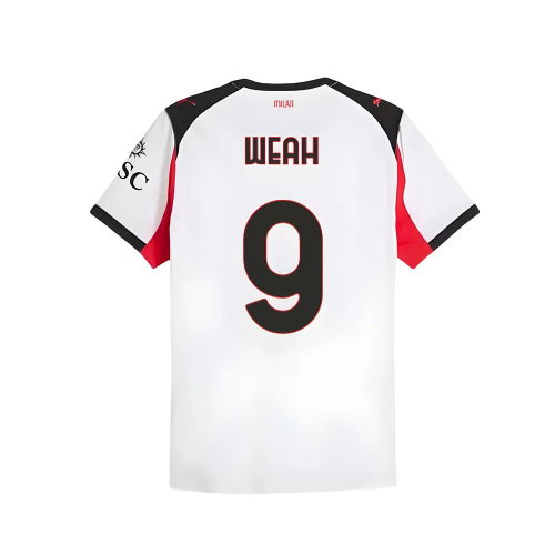 2025-2026 AC Milan Authentic Away Shirt (Weah 9)