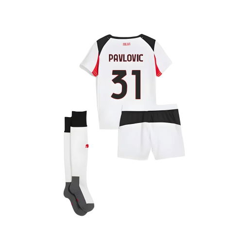 2025-2026 AC Milan Away Mini Kit (Pavlovic 31)